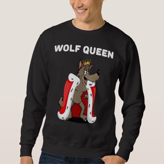 Wolf Koningin Meisjes Wolf Vrouwen Wolf Trui (Voorkant)