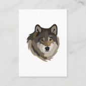 Wolf Kop Dier Grijs Wilde Wolf Visitekaartje (Voorkant)