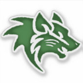 Wolf Kop Digitale Kunst - Handgetekend - Uniek Sticker (Voorkant)