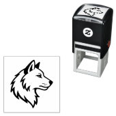 Wolf Kop Profiel Zelfinktende Stempel (In situ)