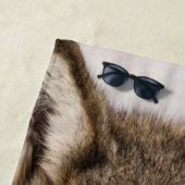 Wolf-kop wilde dieren winterbos strandlaken (In situ)