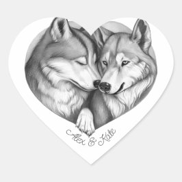 Wolf Koppel Hart Sticker