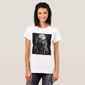 Wolf Koppel Volle Maan Dames T-Shirt (Voorkant volledig)