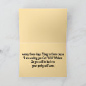 wolf krijgt goed Wenskaart Kaart (Binnen)