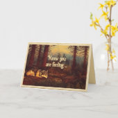 wolf krijgt goed Wenskaart Kaart (Gele Bloem)