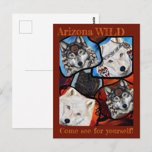 WOLF KUNST BRIEFKAART (Voorkant / Achterkant)