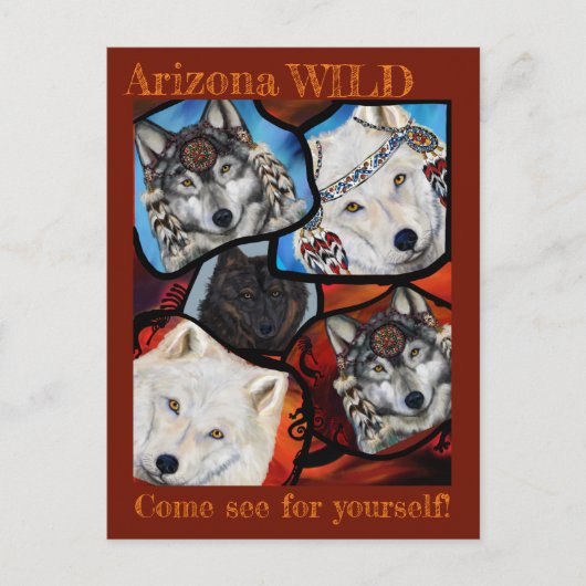 WOLF KUNST BRIEFKAART (Voorkant)