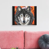 Wolf Kunst Canvas Afdruk (Insitu (Woonkamer))