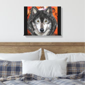 Wolf Kunst Canvas Afdruk (Insitu (Slaapkamer))