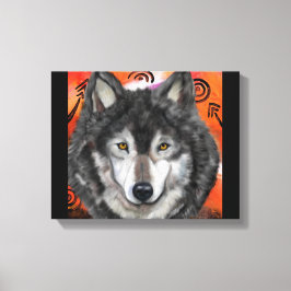 Wolf Kunst Canvas Afdruk