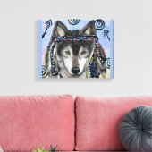 Wolf Kunst Canvas Afdruk (Insitu (Woonkamer))