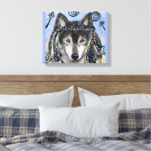 Wolf Kunst Canvas Afdruk (Insitu (Slaapkamer))