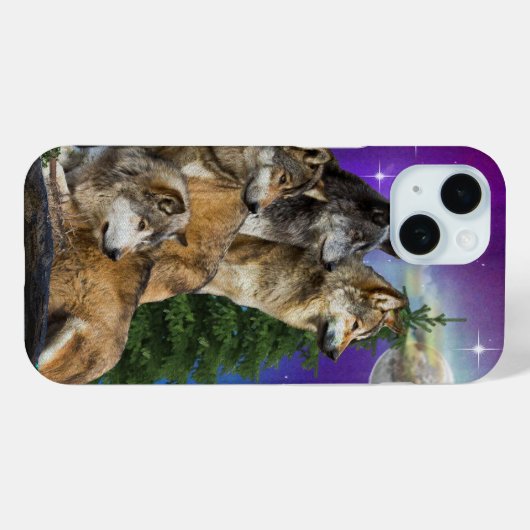 Wolf kunst Case-Mate iPhone case (Achterkant (horizontaal))