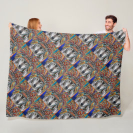 Wolf Kunst Fleece Deken