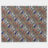 Wolf Kunst Fleece Deken (Voorkant (Horizontaal))