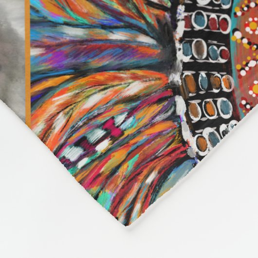 Wolf Kunst Fleece Deken (Hoek)