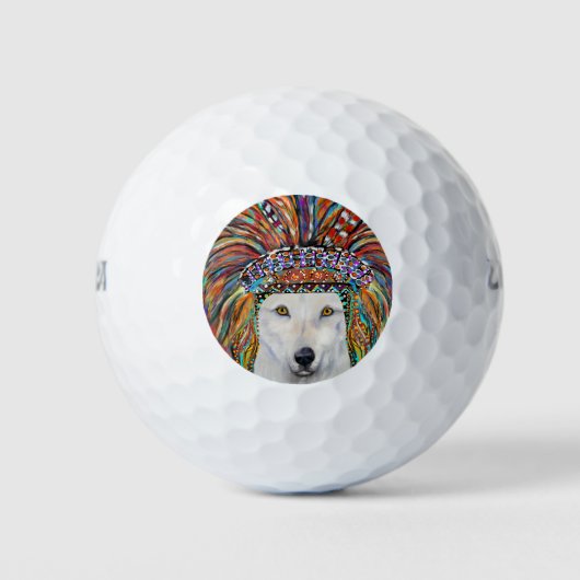 Wolf Kunst Golfballen (Voorkant)