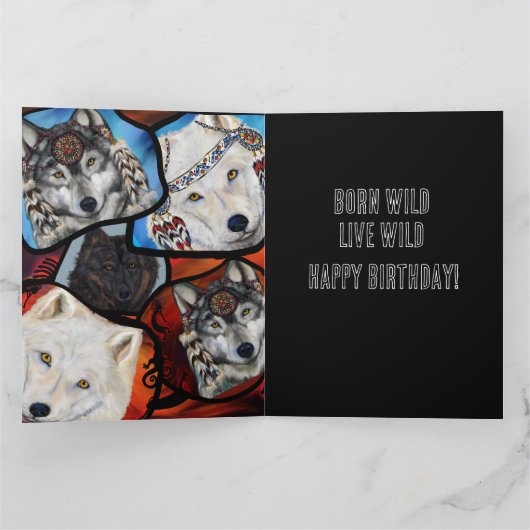 WOLF KUNST KAART (Binnen)