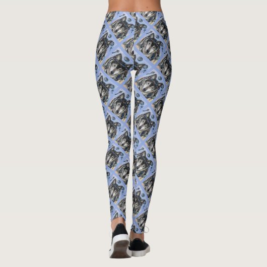 Wolf Kunst Leggings (Achterkant)