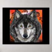 Wolf Kunst Poster (Voorkant)