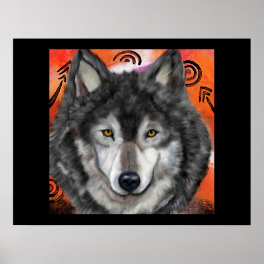Wolf Kunst Poster (Voorkant)