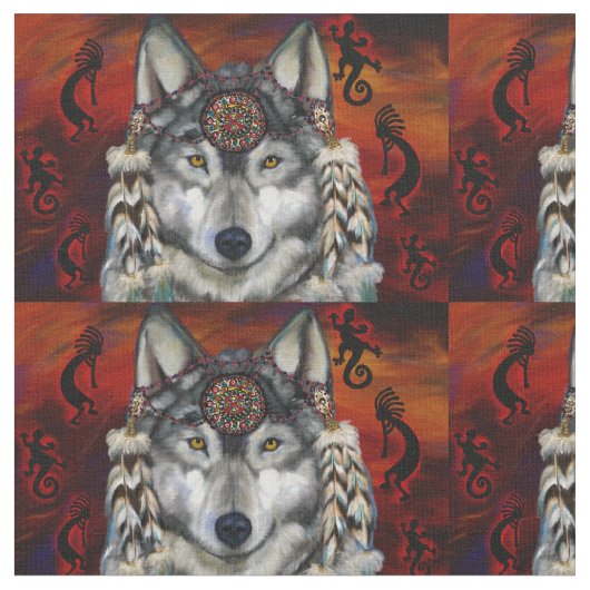 WOLF  KUNST STOF (Close Up)