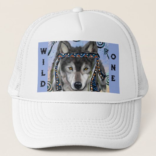 Wolf Kunst Trucker Pet (Voorkant)