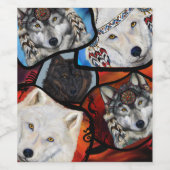 WOLF KUNST WIJN ETIKET (Enkel label)