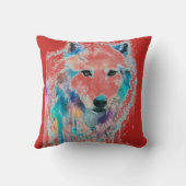 Wolf  kussen (Achterkant)