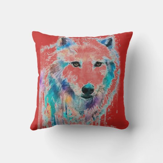 Wolf  kussen (Achterkant)