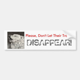 Wolf~ Laat je stem horen! Bumpersticker