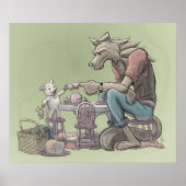 Wolf & Lamb Tea Party Poster (Voorkant)