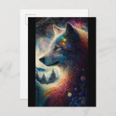 Wolf Landscape Surreal Fantasy Briefkaart (Voorkant / Achterkant)