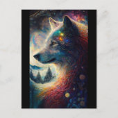 Wolf Landscape Surreal Fantasy Briefkaart (Voorkant)