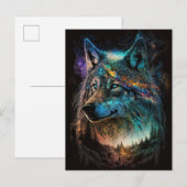 Wolf Landscape Surreal Fantasy Briefkaart (Voorkant / Achterkant)