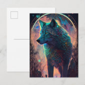 Wolf Landscape Surreal Fantasy Briefkaart (Voorkant / Achterkant)