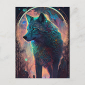 Wolf Landscape Surreal Fantasy Briefkaart (Voorkant)