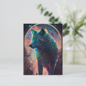 Wolf Landscape Surreal Fantasy Briefkaart (Staand voorkant)