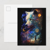 Wolf Landscape Surreal Fantasy Briefkaart (Voorkant / Achterkant)