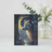Wolf Landscape Surreal Fantasy Briefkaart (Staand voorkant)