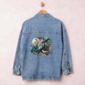 Wolf Landschap met Moon Gold N Blauwgroen Denim Jacket (Hangar)