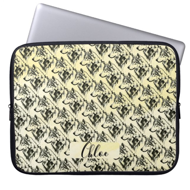 Wolf Laptop Sleeve (Voorkant)