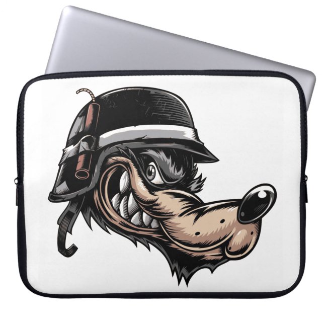 wolf laptop sleeve (Voorkant)