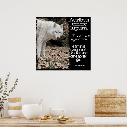 WOLF LATIN QUOTE TERRENCE POSTER (Keuken)