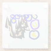 Wolf latte Halloween fun Glazen Onderzetter (Achterkant)