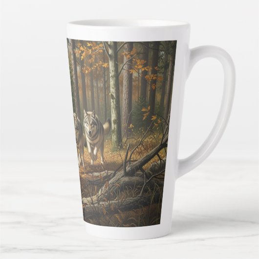 Wolf Latte Mug style 1 Mok (Rechts)