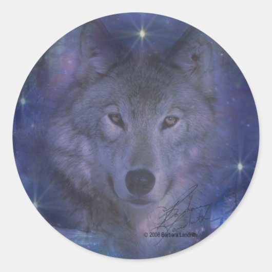 Wolf - Leader of the Pack Ronde Sticker (Voorkant)