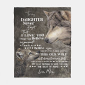 Wolf Letter | Aangepaste brief aan mijn dochter Fleece Deken (Voorkant)