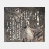 Wolf Letter | Aangepaste brief aan mijn dochter Fleece Deken (Voorkant (Horizontaal))