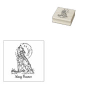  Wolf Library Bookplate Rubberstempel (Gestempeld)